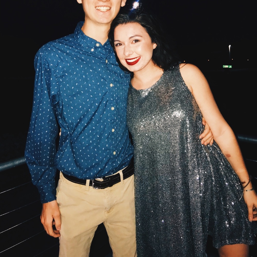 Sequined flowy dress